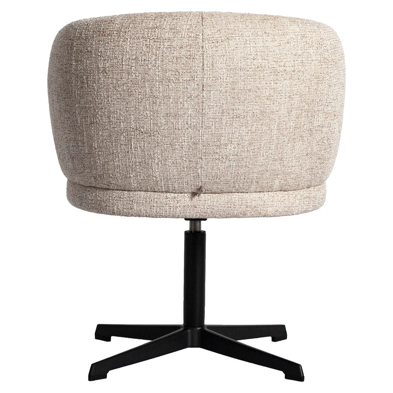 Dining chair Dinan cream tweed fire retardant - swivel