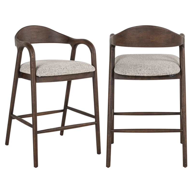 Counter stool Mihara mocca fancy fire retardant
