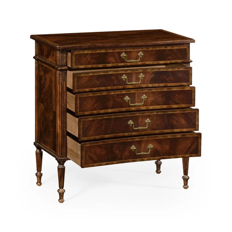 Buckingham Mahogany Chest of Drawers with Concave Profile