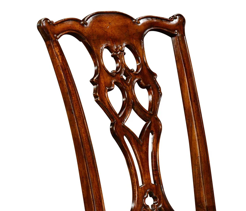 Buckingham Chippendale Antique Mahogany Side Chair in Antwerp