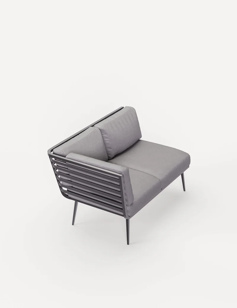 Mayfair Corner Lounging Set with Fire Pit Table and 2 Benches