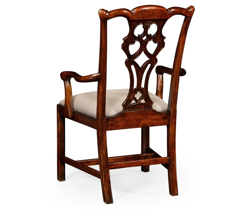 Buckingham Chippendale Antique Mahogany Arm Chair in Antwerp