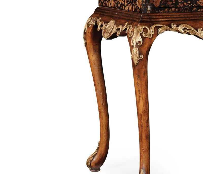 Black Chinoiserie Drinks Cabinet