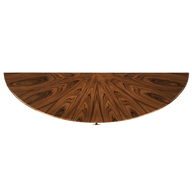 Art Deco Satin Demilune Console Table - Large