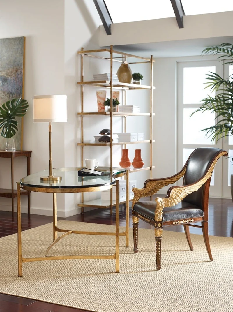 Armchair Empire in Black Leather