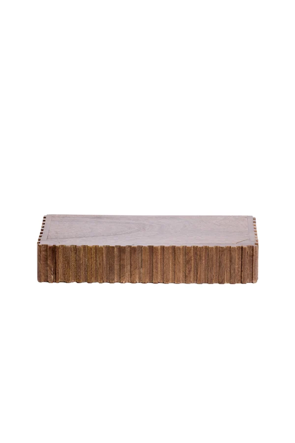 Wall shelf 40x20x7 cm GATURA wood dark brown