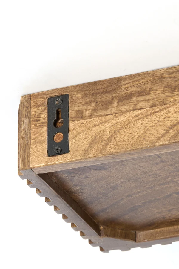 Wall shelf 40x20x7 cm GATURA wood dark brown