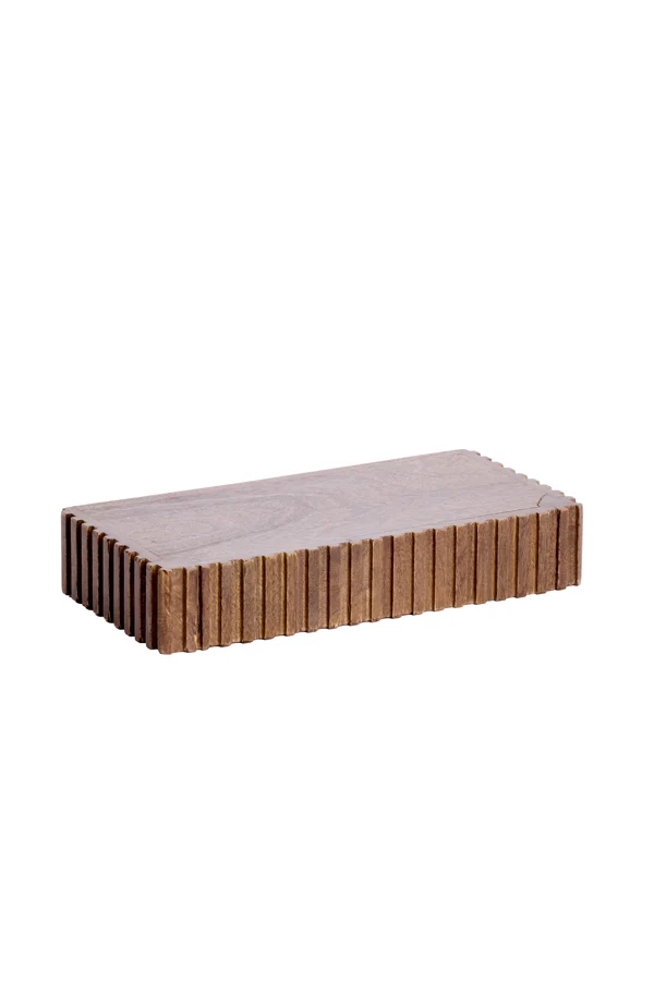 Wall shelf 40x20x7 cm GATURA wood dark brown