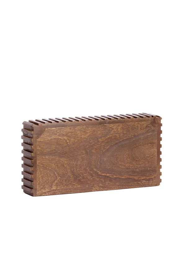 Wall shelf 40x20x7 cm GATURA wood dark brown