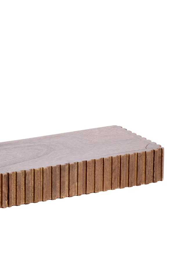 Wall shelf 40x20x7 cm GATURA wood dark brown