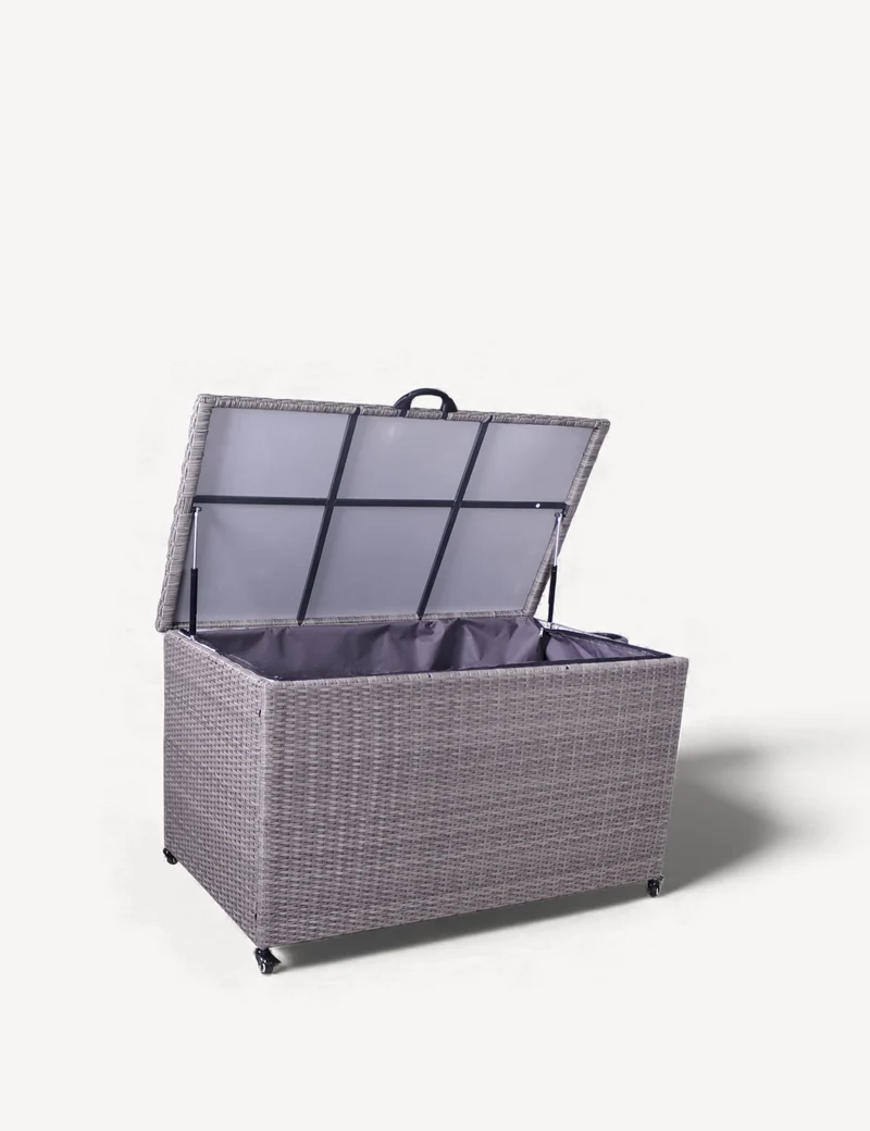 Charcoal Weave 645L KD Cushion Storage Box