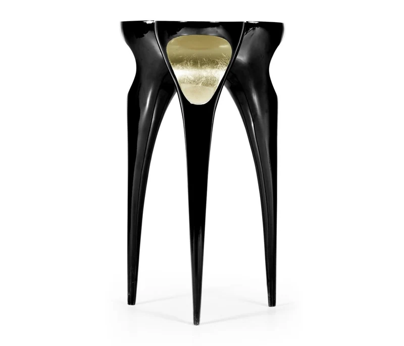 Accent Table Trefoil Cut Out - Smoky Black