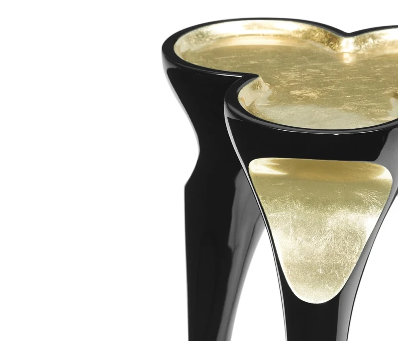 Accent Table Trefoil Cut Out - Smoky Black