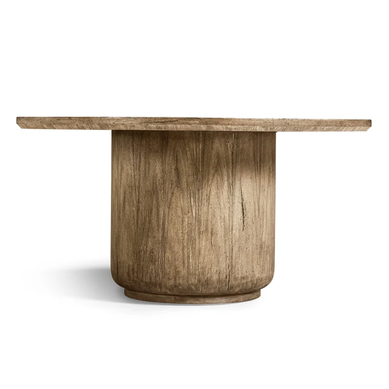 152cm Stone Ridge Round Dining Table Light