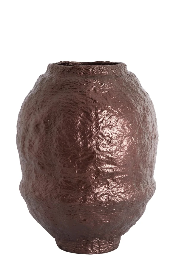 Vase deco 45x60 cm LEANO metallic eggplant