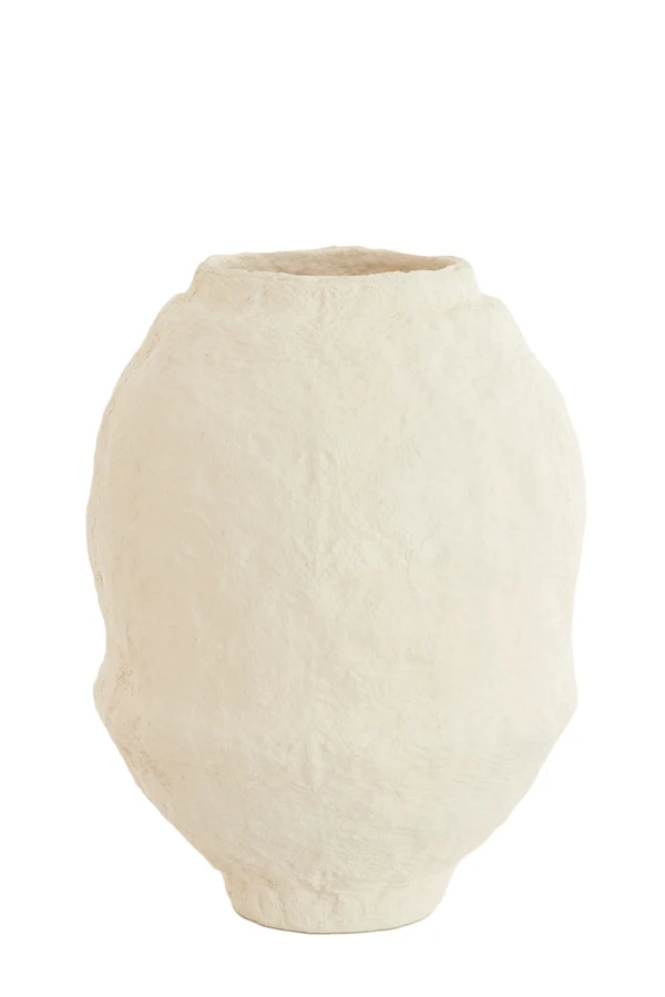 Vase deco 45x60 cm LEANO matt cream