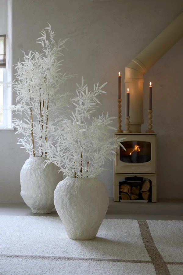Vase deco 45x60 cm LEANO matt cream