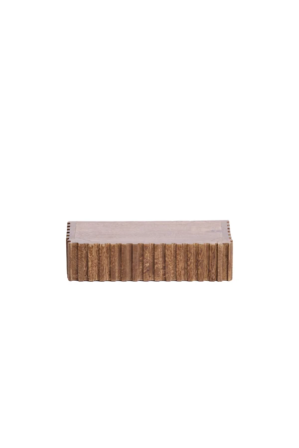 Wall shelf 30x15x7 cm GATURA wood dark brown