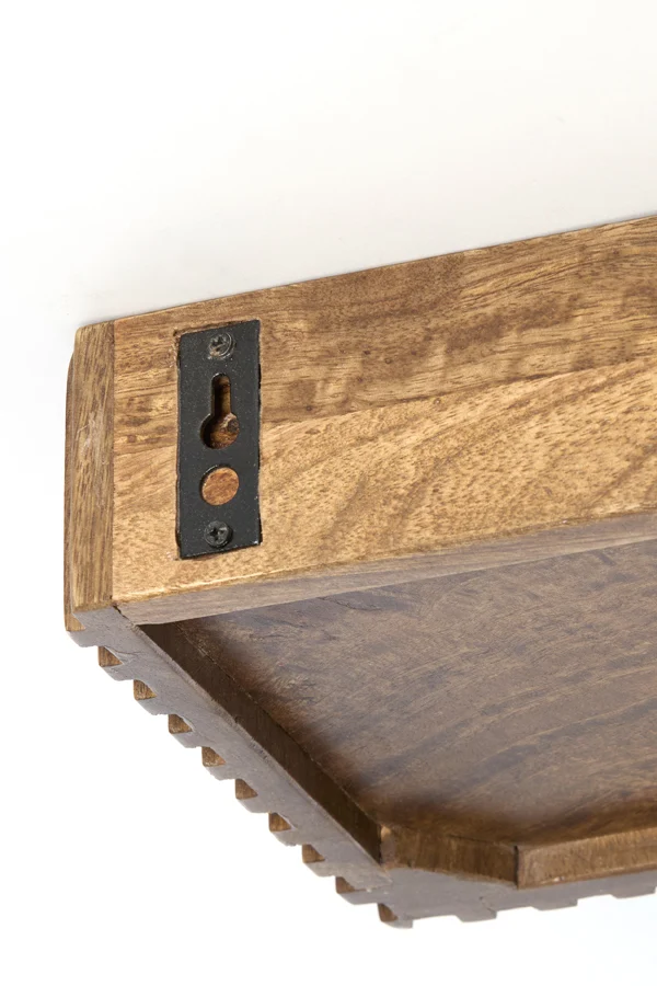 Wall shelf 30x15x7 cm GATURA wood dark brown