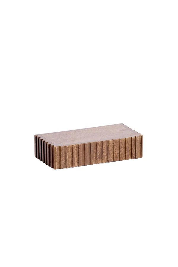 Wall shelf 30x15x7 cm GATURA wood dark brown