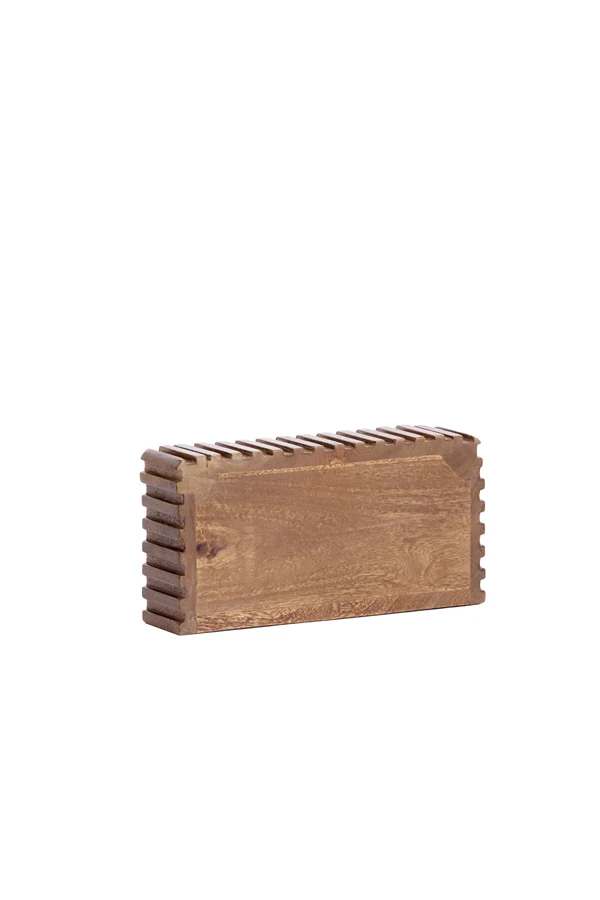 Wall shelf 30x15x7 cm GATURA wood dark brown