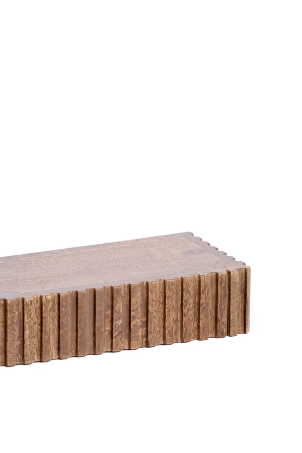 Wall shelf 30x15x7 cm GATURA wood dark brown