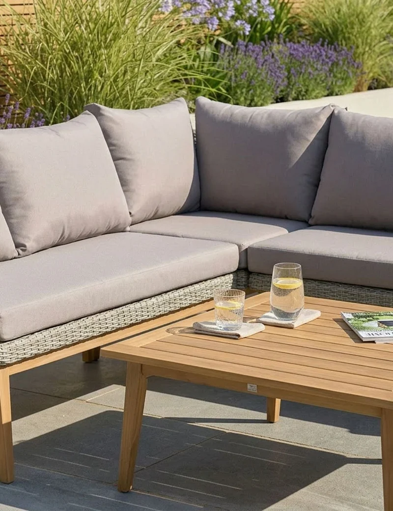Sol 5 Seater Corner Lounge Set with Square Coffee Table