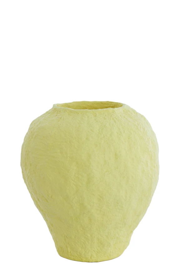 Vase deco 45x50 cm PANTOJA matt yellow