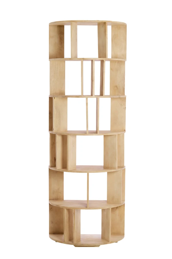 Wall cabinet open 76x37x212 cm LIMPYA matt natural