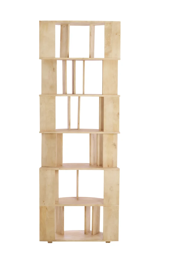 Wall cabinet open 76x37x212 cm LIMPYA matt natural