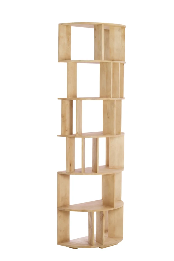 Wall cabinet open 76x37x212 cm LIMPYA matt natural