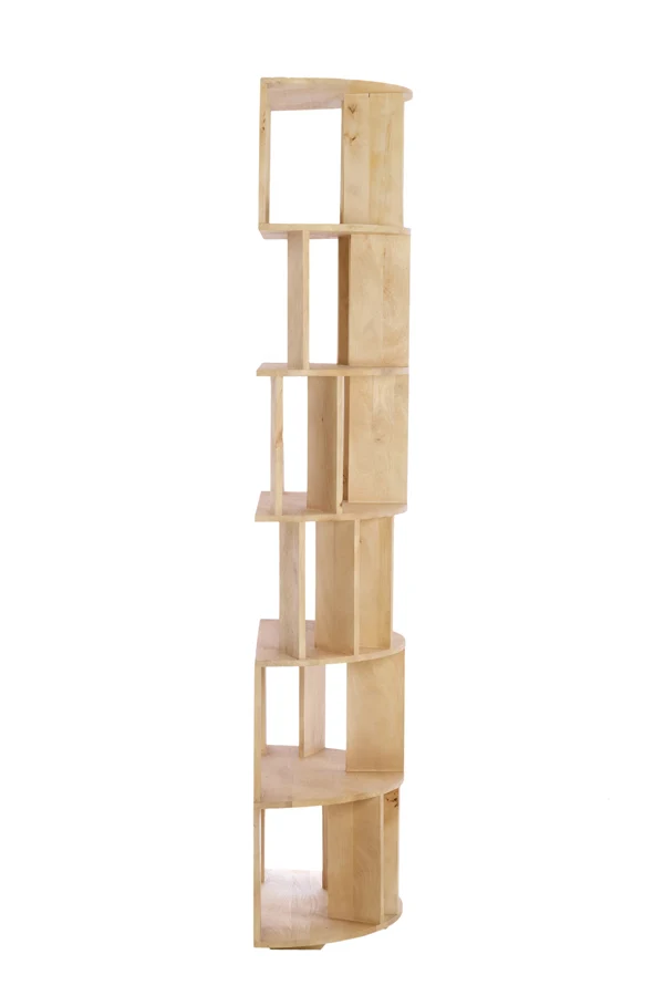 Wall cabinet open 76x37x212 cm LIMPYA matt natural