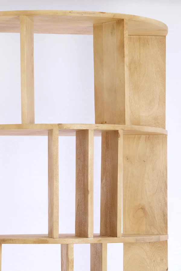 Wall cabinet open 76x37x212 cm LIMPYA matt natural