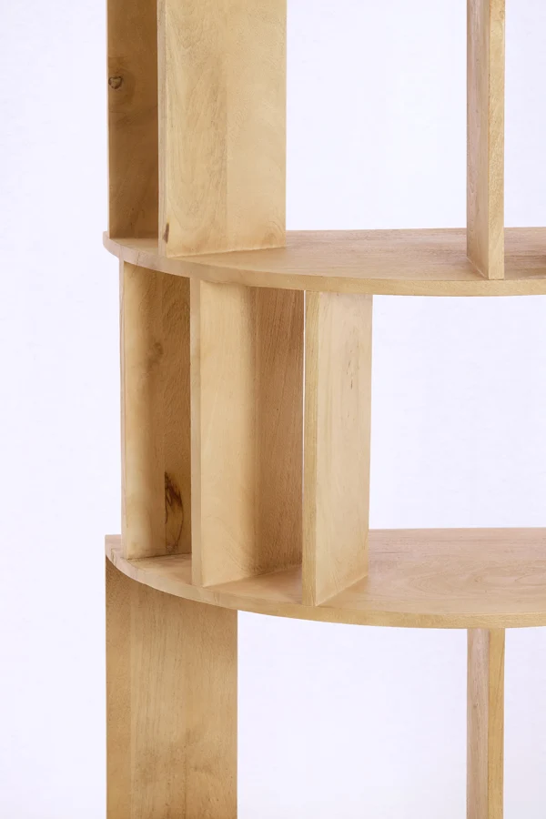Wall cabinet open 76x37x212 cm LIMPYA matt natural