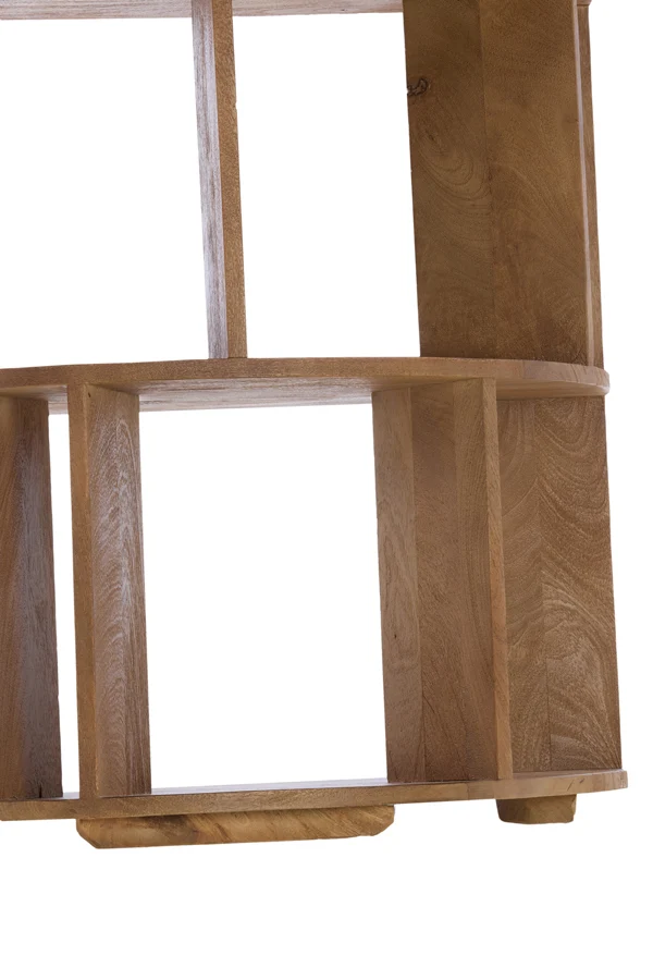 Wall cabinet open 76x37x212 cm LIMPYA light brown