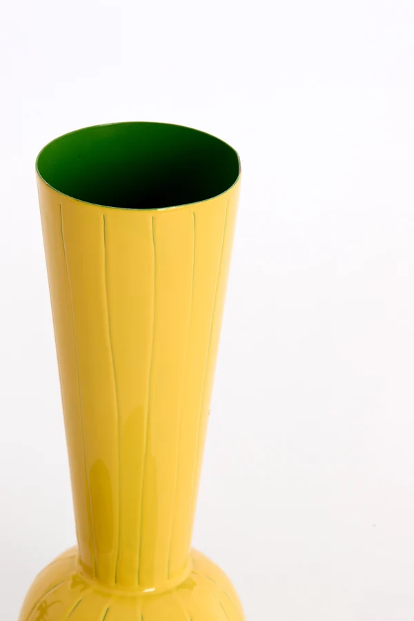 Vase deco 9x25 cm TODI yellow+green
