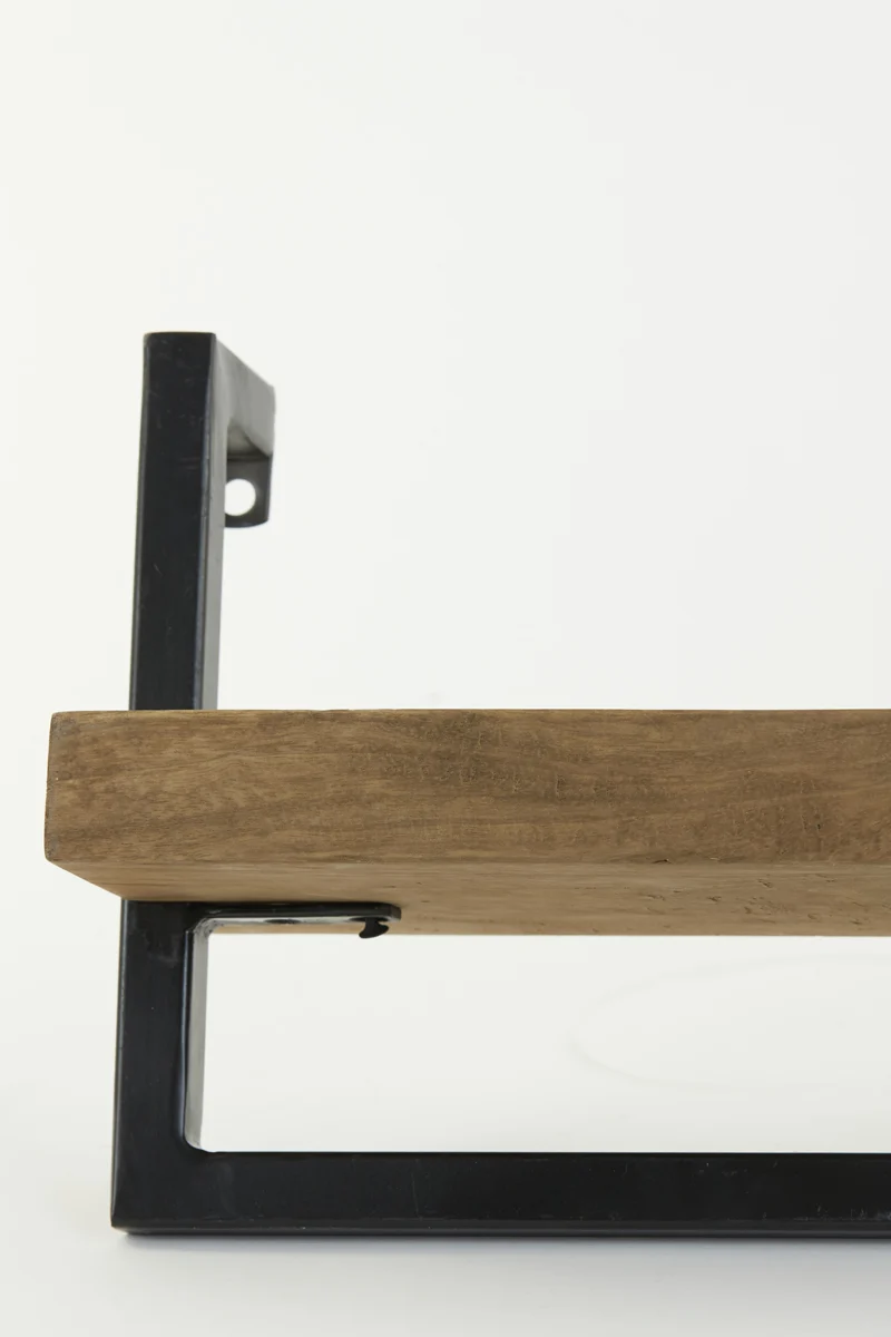 Wall shelf 100x15x24 cm MADDISON wood dark brown