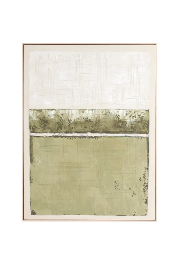 Wall ornament 90x3,5x120 cm MAREYA olive green+cream