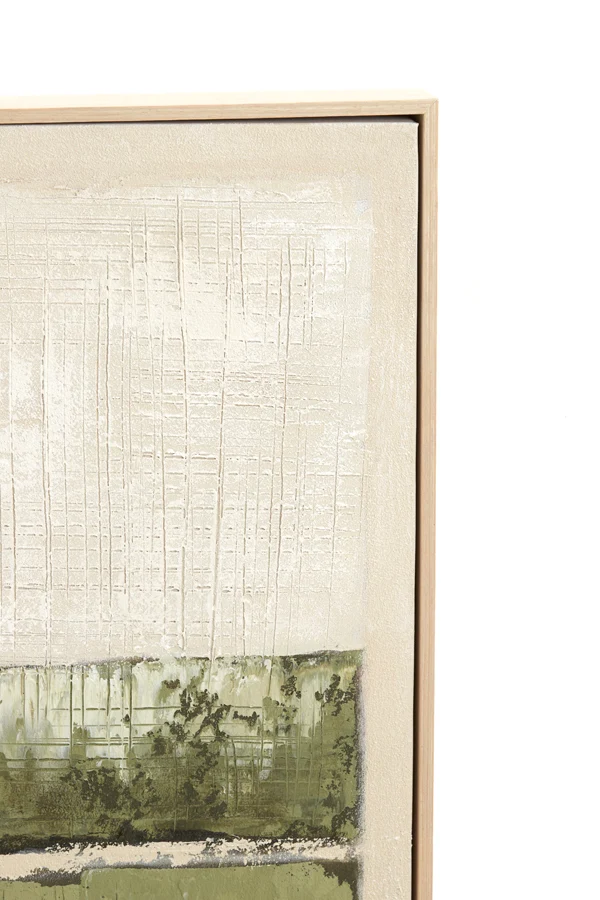 Wall ornament 90x3,5x120 cm MAREYA olive green+cream