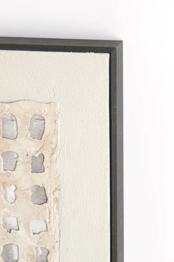 Wall ornament 90x3,5x120 cm DEHESA cream+sand-taupe