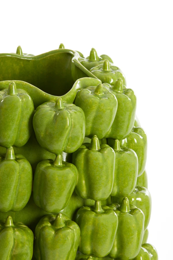 Vase deco 35x33x47 cm BELLPEPPER ceramics shiny green