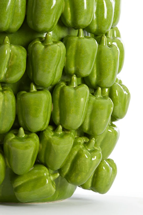 Vase deco 35x33x47 cm BELLPEPPER ceramics shiny green