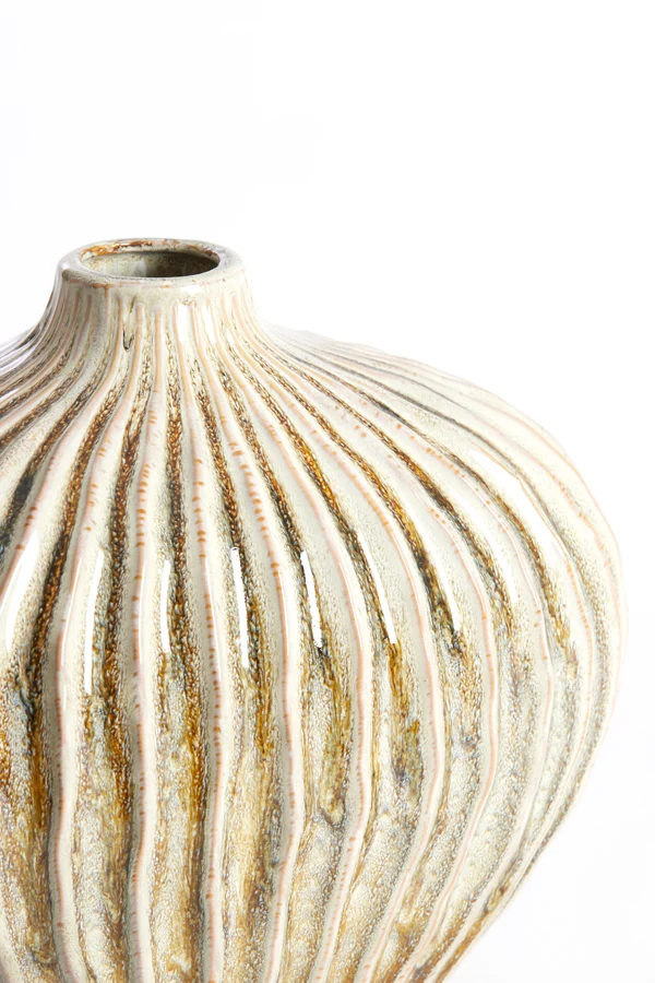 Vase deco 35x21x30 cm LORITO ceramics olive green