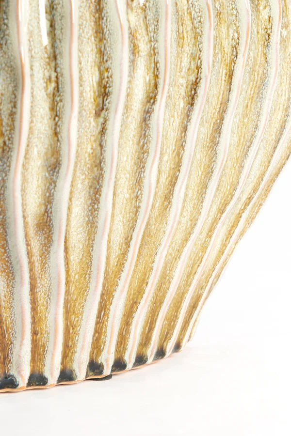 Vase deco 35x21x30 cm LORITO ceramics olive green