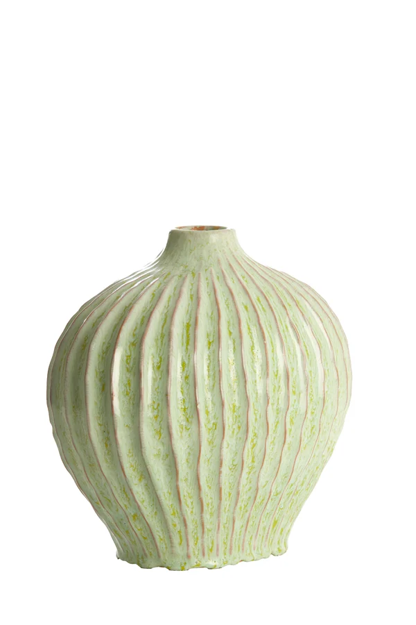 Vase deco 35x21x30 cm LORITO ceramics mint green