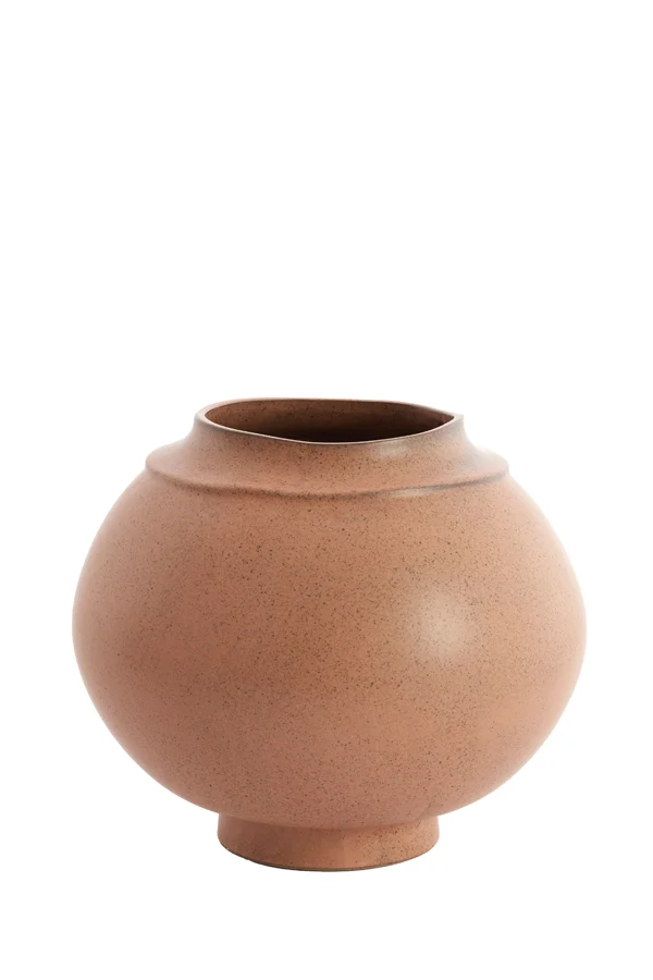 Vase deco 29,5x25,5 cm LOREA ceramics matt terra pink