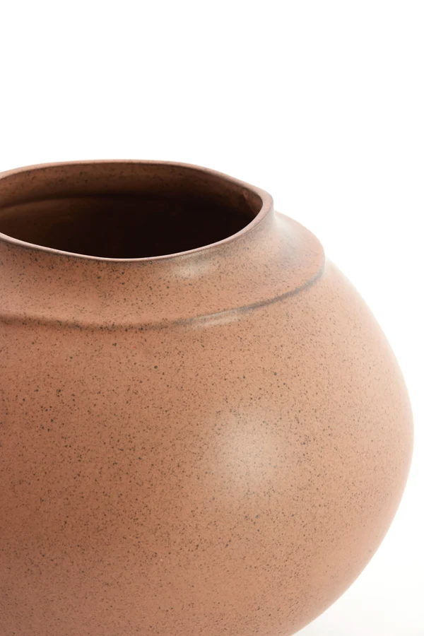 Vase deco 29,5x25,5 cm LOREA ceramics matt terra pink
