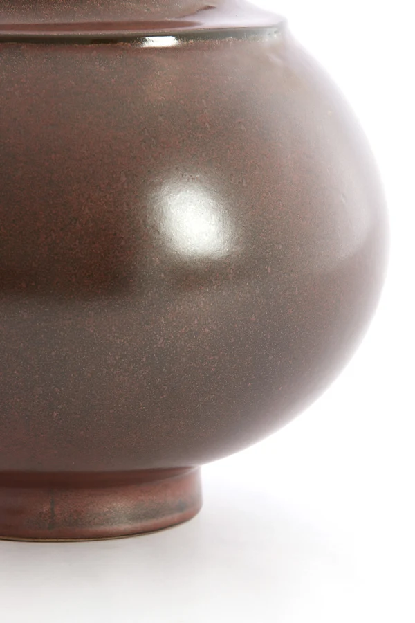 Vase deco 29,5x25,5 cm LOREA ceramics matt dark red-brown