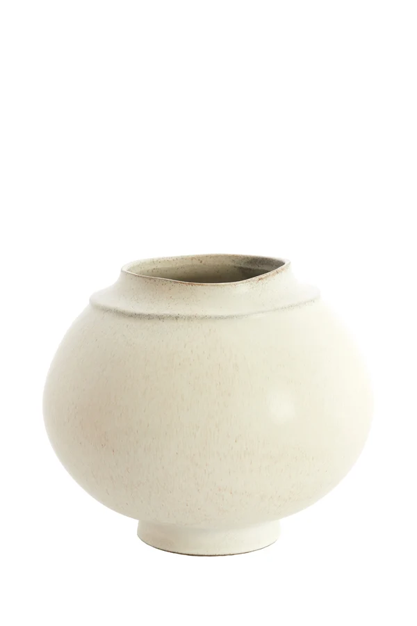 Vase deco 29,5x25,5 cm LOREA ceramics matt cream