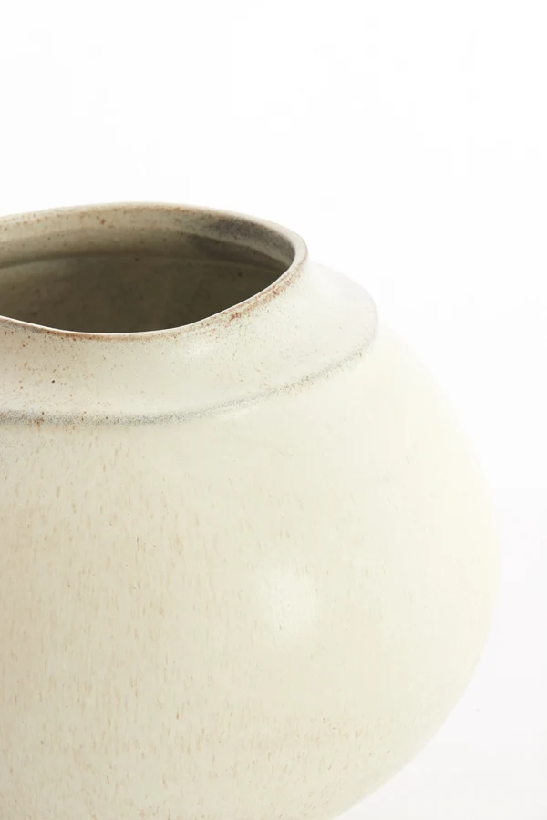 Vase deco 29,5x25,5 cm LOREA ceramics matt cream